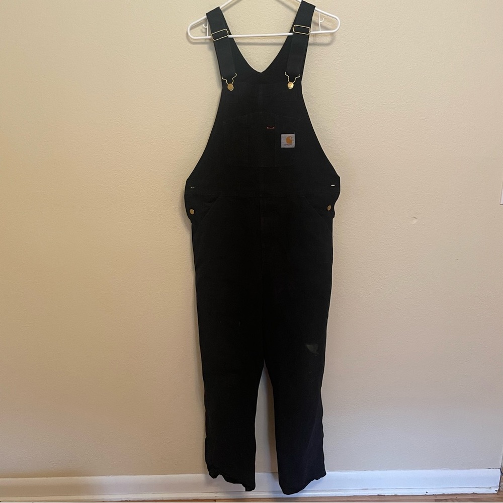 Carhartt WIP black overalls. 31x30